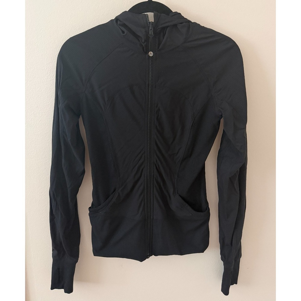 Lululemon In Flux Reversible Jacket Women's Size 6 Black Full Zip